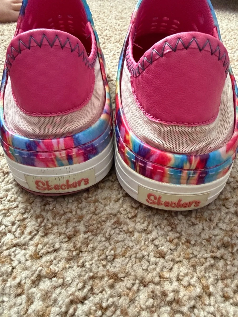 Skechers Kids Tie-Dye Slip-On Swim water shoes  - Pink/Blue/Yellow Multi